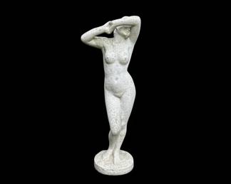 Cast Stone Garden Statue of a Bathing Venus second image