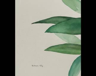 Botanical Watercolor Painting Rubrum Lily