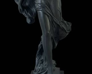 Art Nouveau Spelter Figurine La Grace After Eugene Marioton fourth image