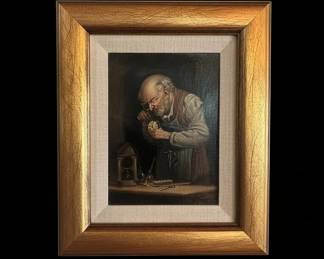 Oil Painting of a Watchmaker by Carl Schleicher fourth image
