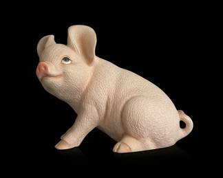 Vintage Ceramic Pig Figurines Set