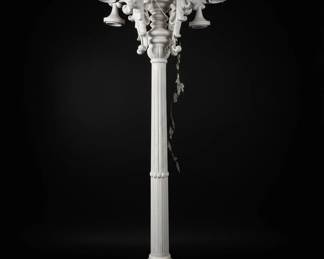 Victorian Revival Cast Iron Dragon Floor Lamp sixth image