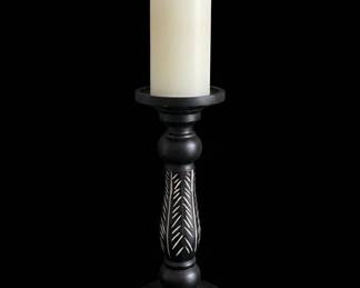 Decorative Turned Wood Candlestick