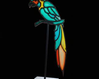 Stained Glass Parrot Suncatcher second image