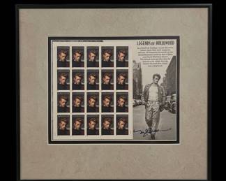 James Dean Legends of Hollywood Framed Stamp Sheet