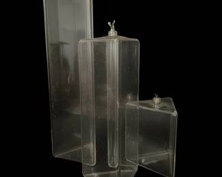 Vintage Firelight Glass Prism Oil Candle Set