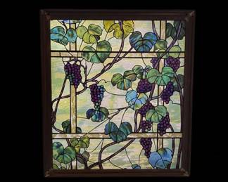 Metropolitan Museum of Art Stained Glass Panel Grapevine