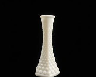 E.O. Brody Co. Hobnail Milk Glass Bud Vase