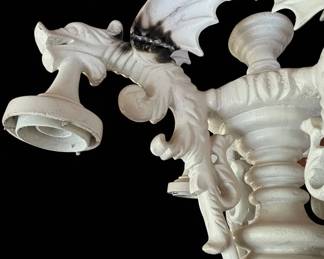 Victorian Revival Cast Iron Dragon Floor Lamp third image