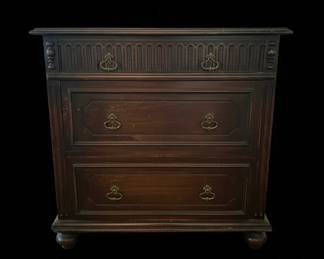 Antique Carved Oak Jacobean Revival Court Cupboard