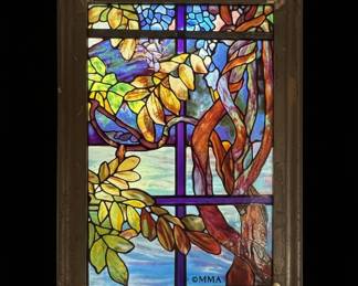 Metropolitan Museum of Art Louis Comfort Tiffany View of Oyster Bay Stained Glass Panel second image