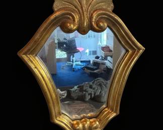 Vintage Italian Florentine Style Gilt Wall Mirror
