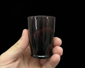 Vintage Amethyst Glass Tumblers, Set of