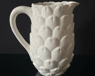 Vintage Italian Majolica Artichoke Pitcher