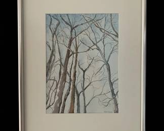 Susan Hughes Winter Forest Watercolor