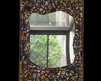 Talavera Ceramic Mosaic Wall Mirror