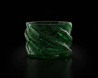 Vintage MidCentury Art Glass Vase Pair