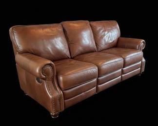 Traditional Leather ChesterfieldStyle Sofa