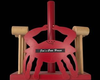 Jims Crab House Wooden Mallet Holder