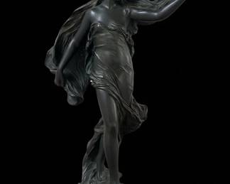 Art Nouveau Spelter Figurine La Grace After Eugene Marioton sixth image