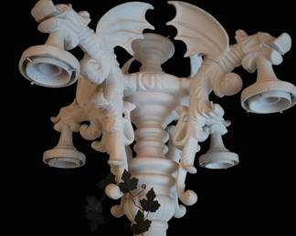 Gothic Revival Cast Metal MultiLight Floor Lamp second image