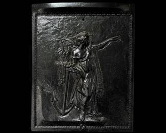 Antique Dutch Louis XIV Period The Hope Fireback or Backsplash, th Century