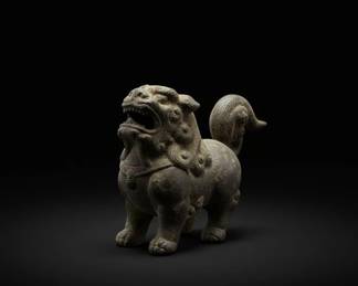 Vintage Bronze Foo Dog Incense Burner