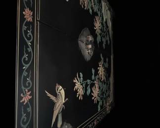 Chinese Export Black Lacquer Cabinet