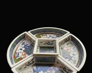 Vintage Japanese ImariStyle Piece Porcelain Serving Set