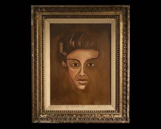 MidCentury Modernist Portrait Oil Painting third image