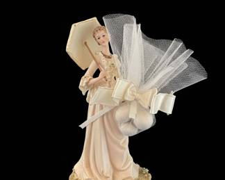 Victorian Lady with Parasol Figurine