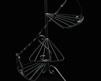 Wrought Iron Spiral Plant Stand