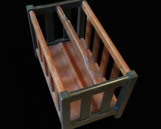 Mission Style Wood Magazine Rack