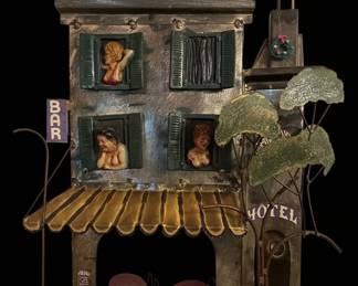 Curtis Jere Paris Cafe Style Metal Wall Sculpture second image