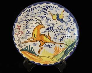 Vintage HandPainted Spanish Majolica Style Decorative Plate
