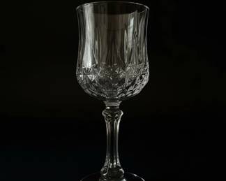 Set of Cristal dArques Longchamp Crystal Wine Goblets
