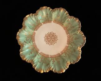 Set of Limoges A.L. France Gilded Porcelain Plates