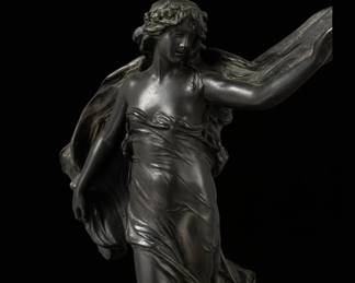 Art Nouveau Bronze Figurine of a Dancing Woman