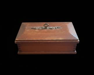 Vintage Patriotic Wooden Keepsake Box