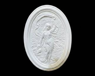 Vintage Neoclassical Day Plaster Relief Plaque after Bertel Thorvaldsen