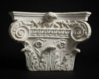 Classical Greek Horseman Relief Plaque and Ionic Capital Plaster Casts second image