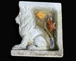 Cast Stone Lion Wall Fountain Plaque B third image