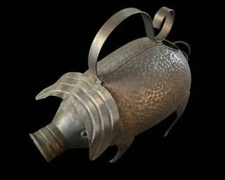 Smith  Hawken Hammered Metal Pig Watering Can