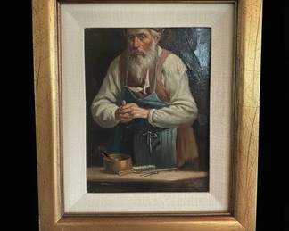 Oil Painting of a Watchmaker by Carl Schleicher third image