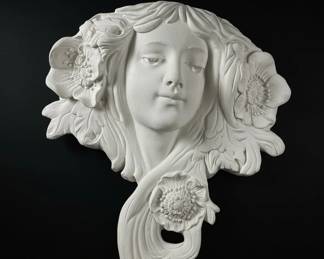 Art Nouveau Style Floral Maiden Wall Planter third image