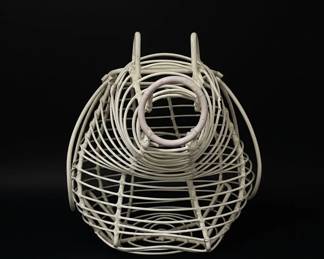Vintage Pig Shaped Wire Egg Basket