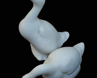 Vintage Ceramic Duck Garden Statues