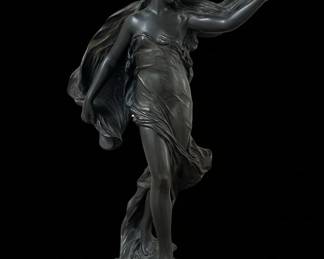 Art Nouveau Spelter Figurine La Grace After Eugene Marioton second image