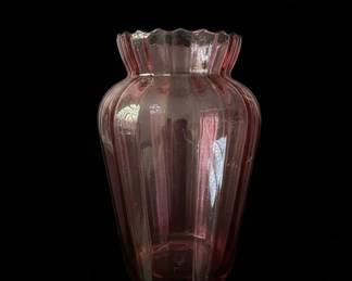Vintage MidCentury Art Glass Vase Pair third image