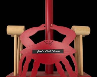 Jims Crab House Wooden Crab Mallet Holder